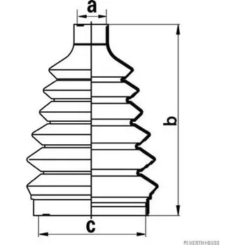Manžeta ke kolu Sada měchů, hnací hřídel HERTH+BUSS JAKOPARTS J2860903
