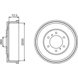 BOSCH Brzdový buben - 295 mm BO 0986477215