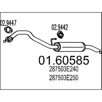 Tlumič výfuku MTS Zadní tlumič výfuku MTS 01.60585