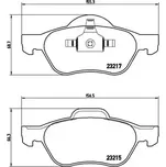 BREMBO Sada brzdových destiček - kotoučová brzda BRE P68048