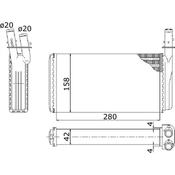 Chladič motoru LKQ Chladič topení 10.19.590