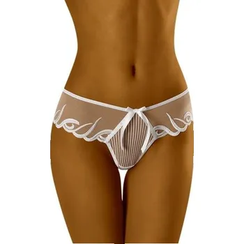 Dámské spodní prádlo Dámské tanga Wolbar Makumba bílé bílé S