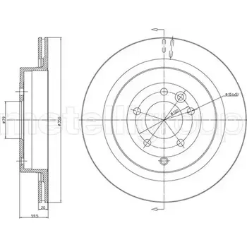 Brzdový kotouč METELLI Brzdový kotouč - 350 mm MT 23-1127C