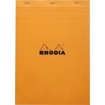Blok Rhodia Basics, Poznámkový blok A4, 80 listů, čtvereček 5x5, oranžový
