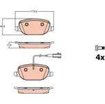 TRW Sada brzdových destiček TRW GDB2077