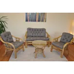 Ratanová sedací souprava Rio De Janeiro 3+1 medová Šedý melír