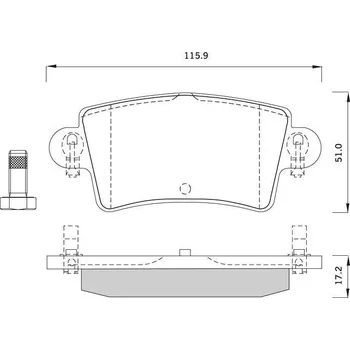 Brzdový systém Starline Sada brzdových destiček BD S251