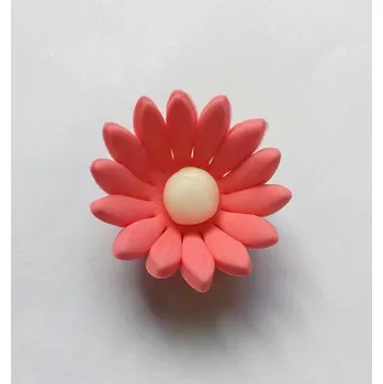 Jedlá dekorace na dort Dortisimo Cukrová sedmikráska malá lososová (25 ks)