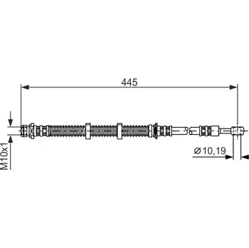 Brzdová hadice BOSCH Brzdová hadice - 445 mm BO 1987476354