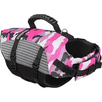 Obleček pro psa Plovací vesta pro psa s reflexními prvky - ARMY Barva: Růžová, Velikost: M