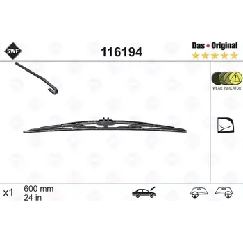 Stěrač SWF Stěrač Das Original 600 mm SWF 116194
