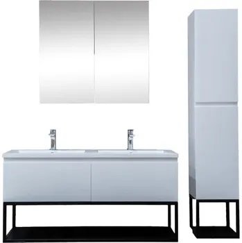 Koupelnová skříňka s umyvadlem SAT B-Way bílá lesk KSETBWAY13 - KSETBWAY13