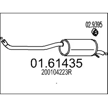 Tlumič výfuku MTS Zadní tlumič výfuku MTS 01.61435
