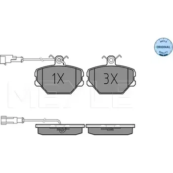 Auto-moto MEYLE Sada brzdových destiček kotoučové brzdy ME 025 211 0016/W