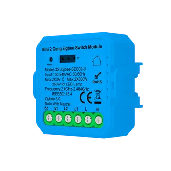 Centrální jednotka pro chytrou domácnost ANTIK Technology ANTIK Smart Mini 2 kanálový prepínací modul Zigbee s Neutrálom