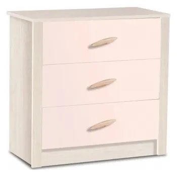 Komoda Zásuvková komoda Boom - bříza/růžová