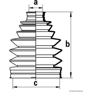 Manžeta ke kolu Sada měchů, hnací hřídel HERTH+BUSS JAKOPARTS J2862025