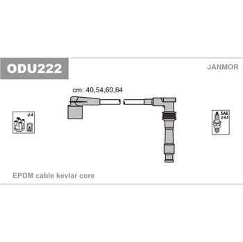 Zapalovací kabel JANMOR Sada kabelů pro zapalování JNM ODU222