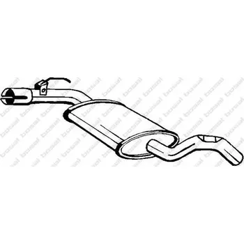 Výfukový systém BOSAL Střední tlumič výfuku BS 233-861