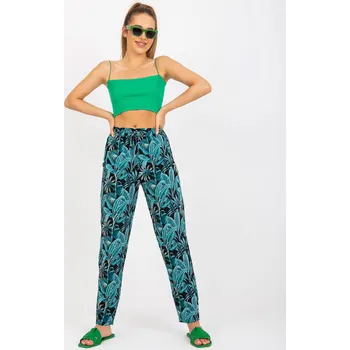 Dámské kalhoty Kalhoty D73771M61869M černozelené XS