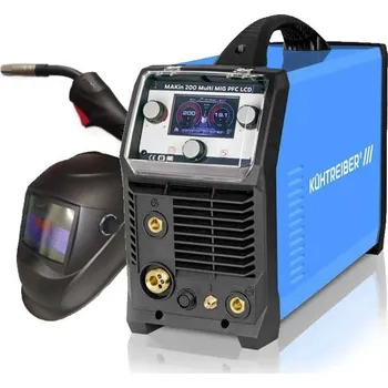 Dílna Kühtreiber Invertor MAKIN 200 Multi MIG LCD PFC + Hořák 4m + Kukla