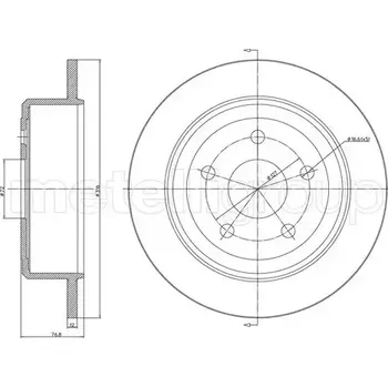 Brzdový kotouč METELLI Brzdový kotouč - 316 mm MT 23-1428C