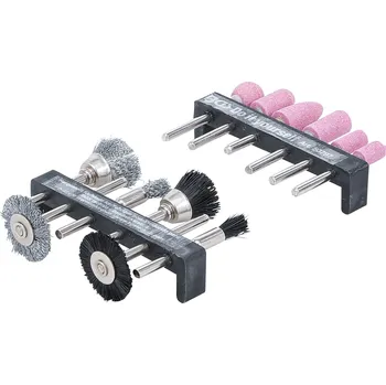 Brusný kotouč BGS Diy BGS 50797, Sada brusných kotoučů a drátěných ocelových / plastových kartáčů | 12dílná