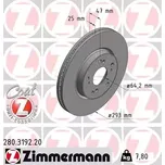 ZIMMERMANN Brzdový kotouč COAT Z - 293 mm ZIM 280.3192.20