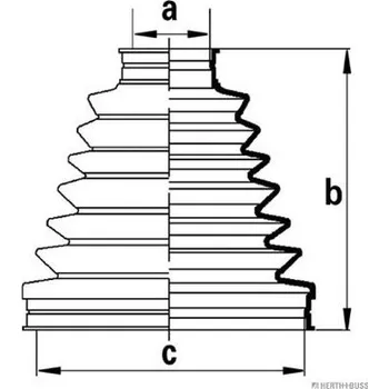 Manžeta ke kolu Sada měchů, hnací hřídel HERTH+BUSS JAKOPARTS J2861021