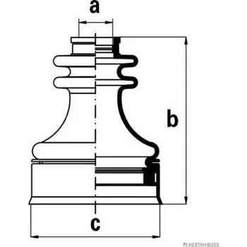 Manžeta ke kolu Sada měchů, hnací hřídel HERTH+BUSS JAKOPARTS J2885017