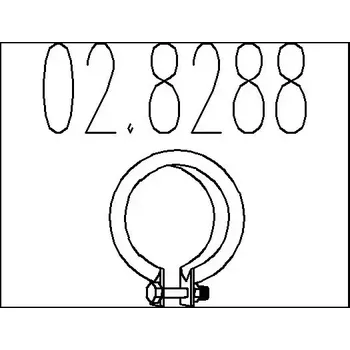 Těsnění výfuku MTS Spojovací trubky výfukového systému MTS 02.8288