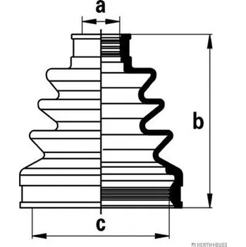Manžeta ke kolu Sada měchů, hnací hřídel HERTH+BUSS JAKOPARTS J2884022