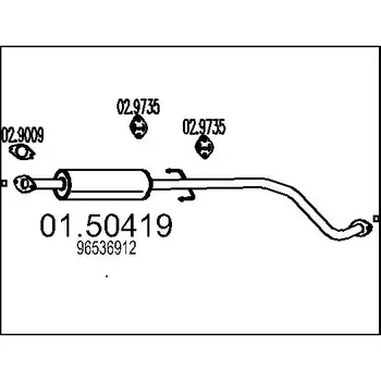 Auto-moto MTS Střední tlumič výfuku MTS 01.50419