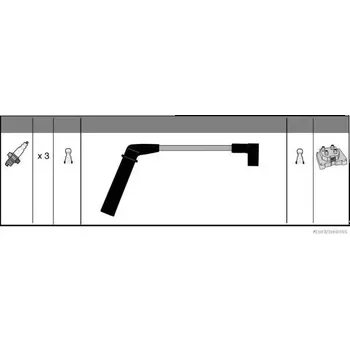 Zapalovací kabel HERTH+BUSS JAKOPARTS Sada kabelů pro zapalování JAK J5380912