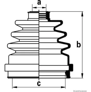 Manžeta ke kolu Sada měchů, hnací hřídel HERTH+BUSS JAKOPARTS J2861014