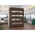 ADRK Šatní zrcadlová skříň posuvná BALTIC CH 150, choco