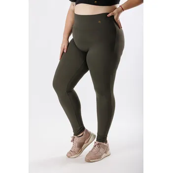 Dámské legíny GoldBee Legíny B2 Lycra Army Barva: Army, Velikost: XXL
