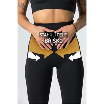 GoldBee Legíny Stahující Celé Břicho Lycra Black Barva: Black, Velikost: L