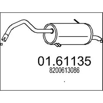 Auto-moto MTS Zadní tlumič výfuku MTS 01.61135