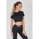 GoldBee Crop-Top S Krátkým Rukávem BeClassic Black Barva: Black, Velikost: XS