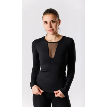 Dámské tričko GoldBee Stahující Tričko Mesh S Dlouhým Rukávem Black Barva: Black, Velikost: M