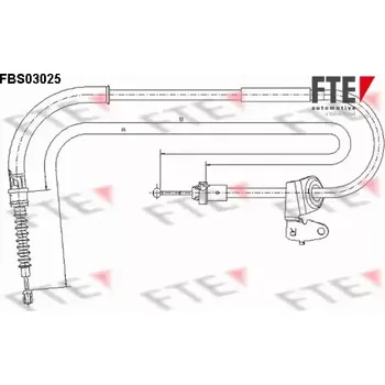 Lanko parkovací brzdy FTE Tažné lanko parkovací brzdy FTE FBS03025
