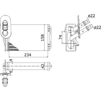 Chladič motoru LKQ Chladič topení s bajonetem 38.34.590