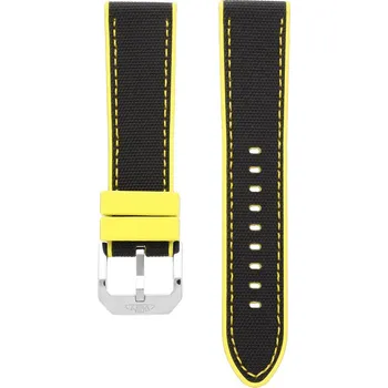Řemínek na hodinky RJ.13244 (22 mm) - černožlutý - RJ.13244.2220.9010.L1