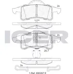 ICER Sada brzdových destiček IC 181399
