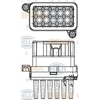 Ventilátor topení a klimatizace HELLA Odpor vnitřního tlakového ventilátoru HE 5HL351332-341