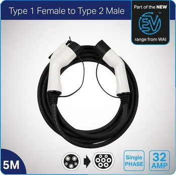 Autobaterie Nabíjecí kabel k elektrovozu 32A - jedna fáze,