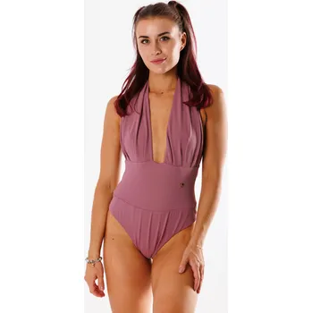 Kalhotky GoldBee Jednodílné Stahovací Plavky Brazilky Old Pink Barva: Old Pink, Velikost: XXL