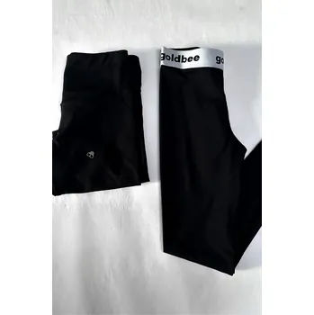 Dámské legíny GoldBee Zachraň legíny - černé Barva: Černé, Velikost: XS