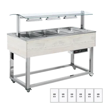 Bufet vyhřívaný, vodní GN 6-1/1 Hemlock | REDFOX - ES RED+ 6H